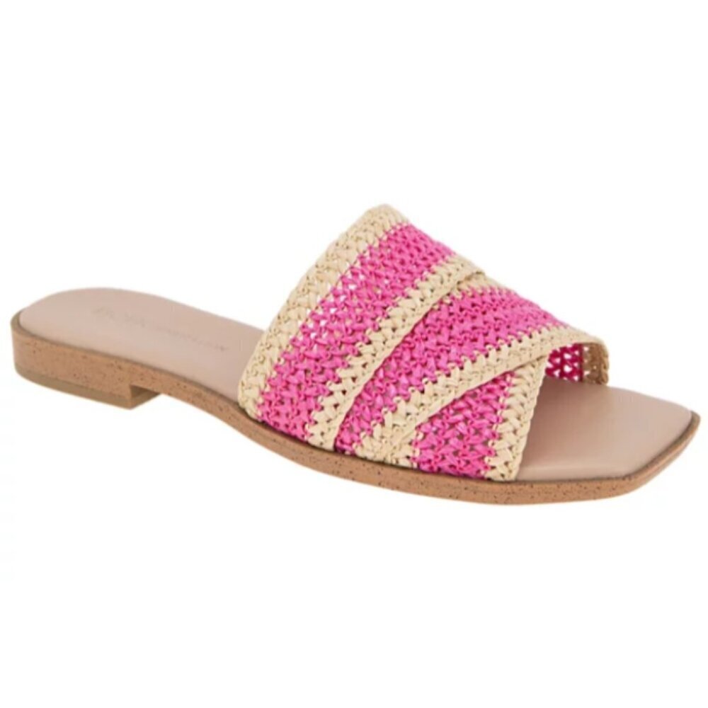 NEW BCBGeneration Womens Lileen Sandals Viva Pink, Light Tan Size 9.5